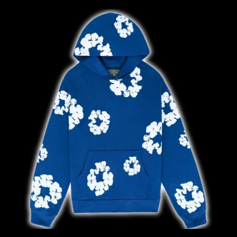 Royal Bloom Oversized Hoodie
