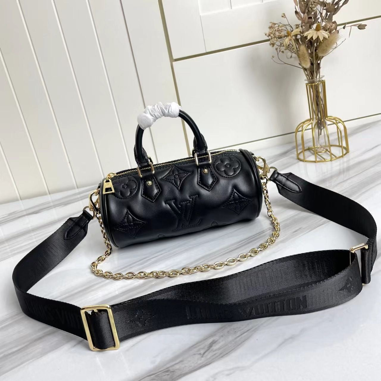 Royal Luxe Barrel Crossbody Bag