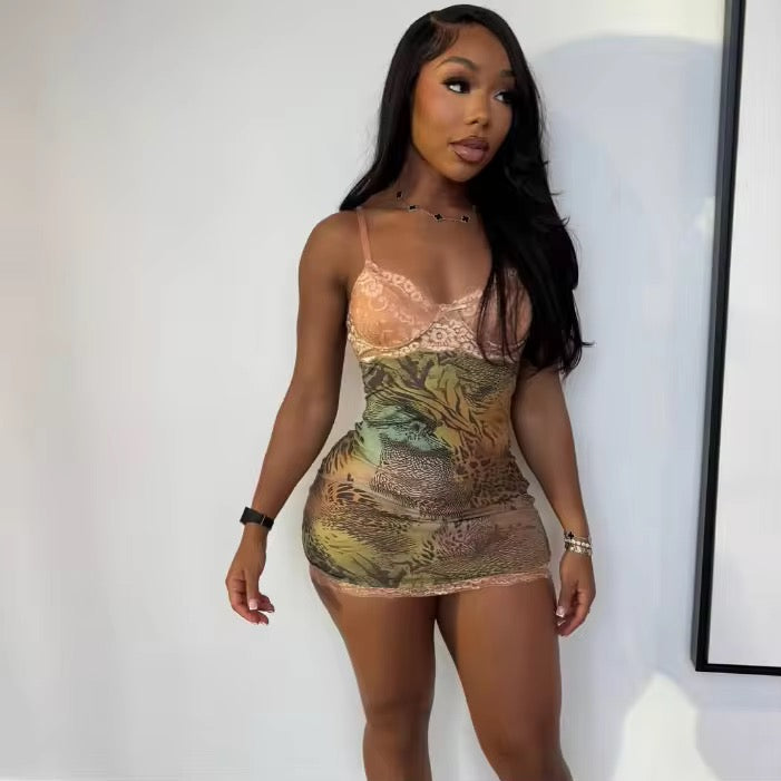 Wild Blossom Lace Mini Dress