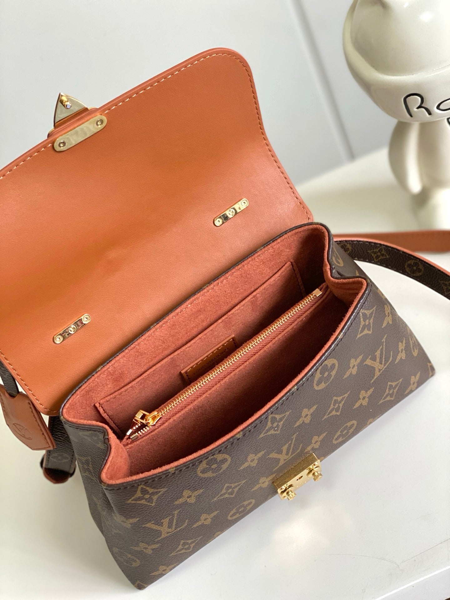 Classic Orange Top Handle Crossbody Bag