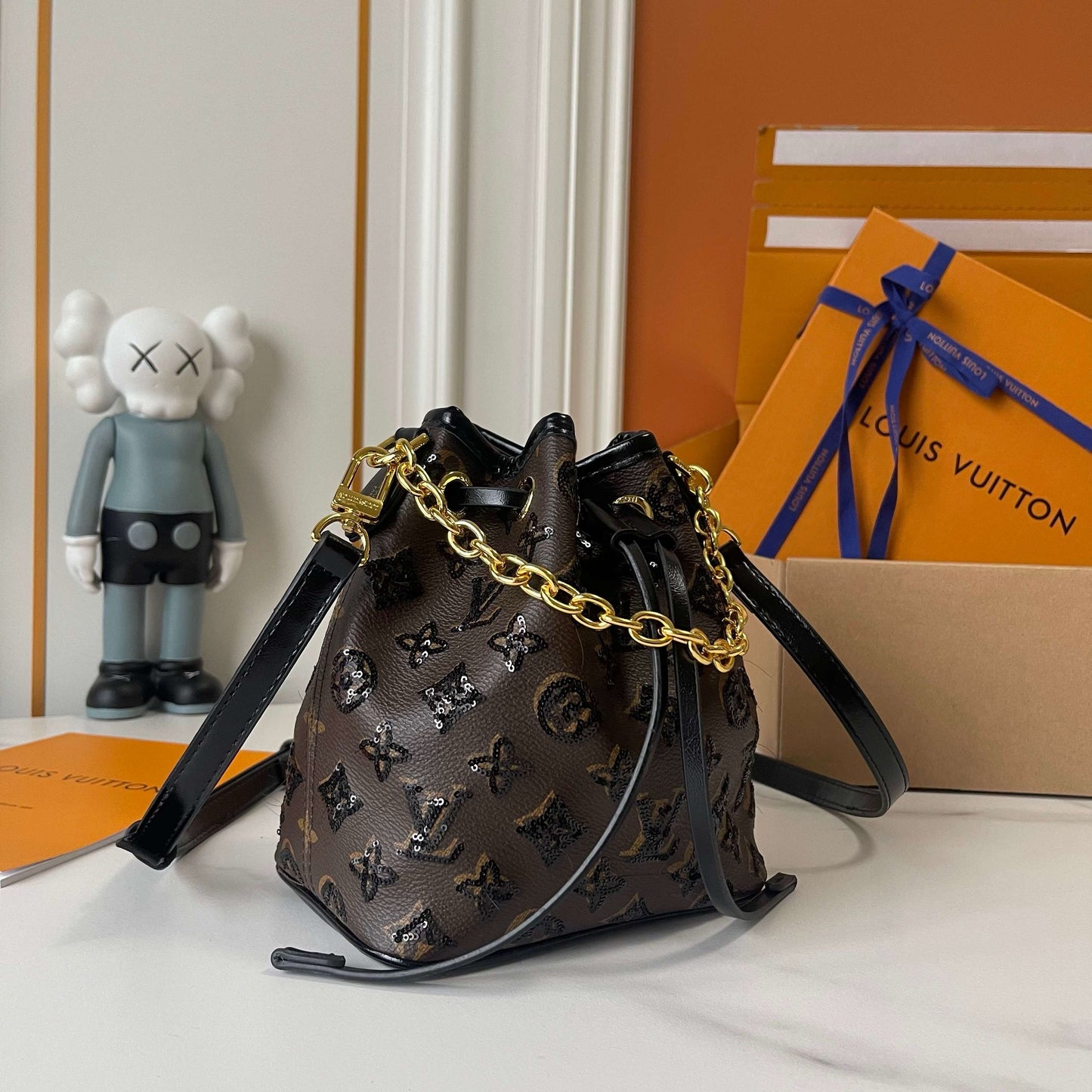 Royal Midnight Sparkle Bucket Bag