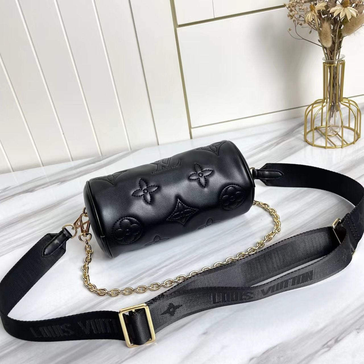 Royal Luxe Barrel Crossbody Bag