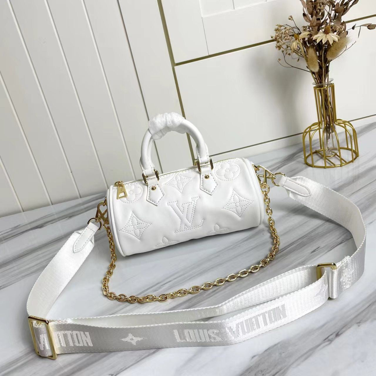 Royal Luxe Barrel Crossbody Bag