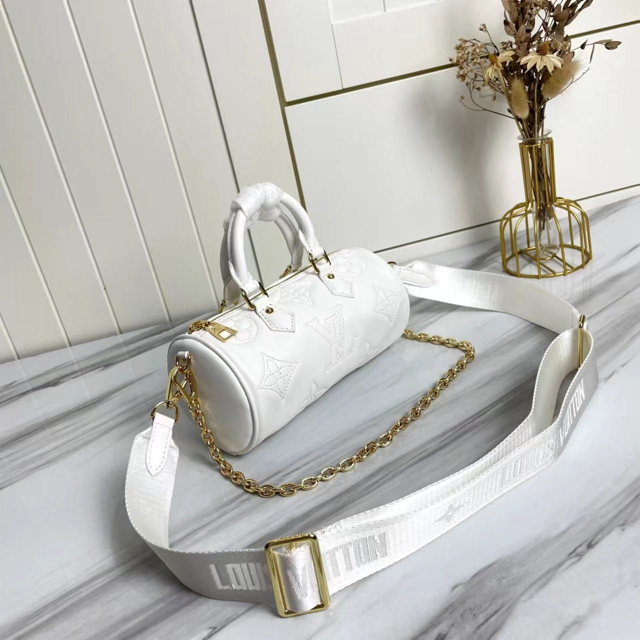 Royal Luxe Barrel Crossbody Bag