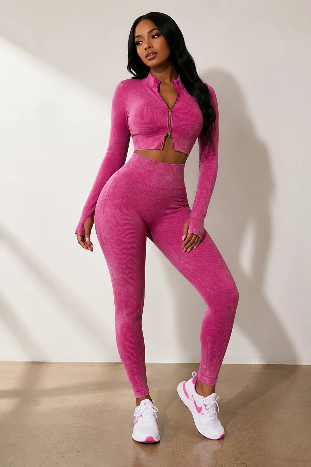 Royal WASHED RIB TOP & LEGGINGS SET