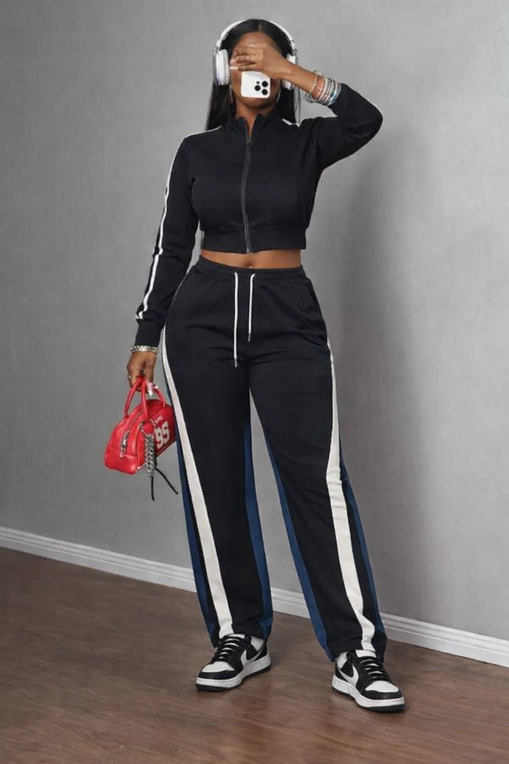 Royal SOFT BRUSHED JACKET & DENIM CONTRAST PANTS SET