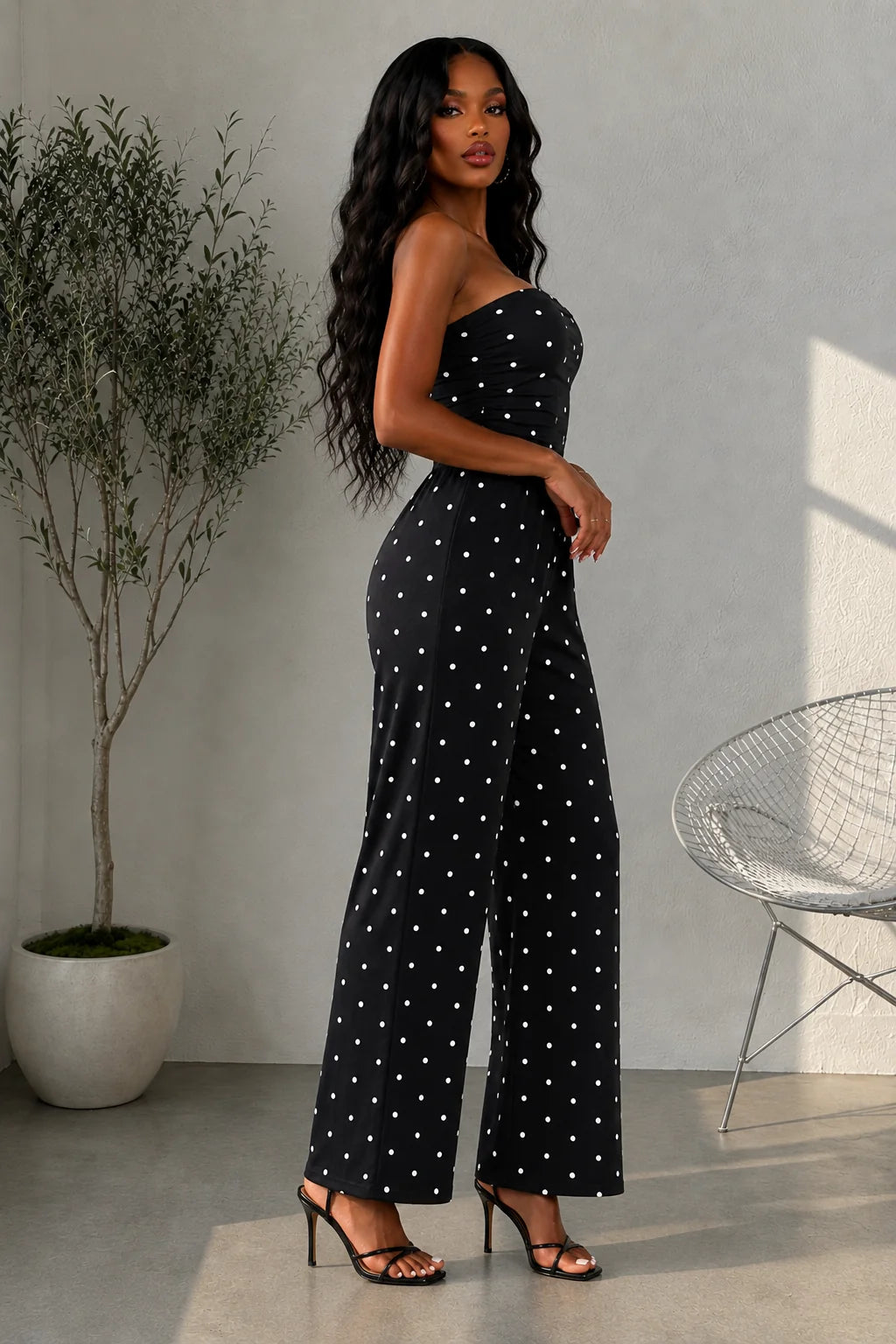 Royal POLKA DOT TUBE JUMPSUIT
