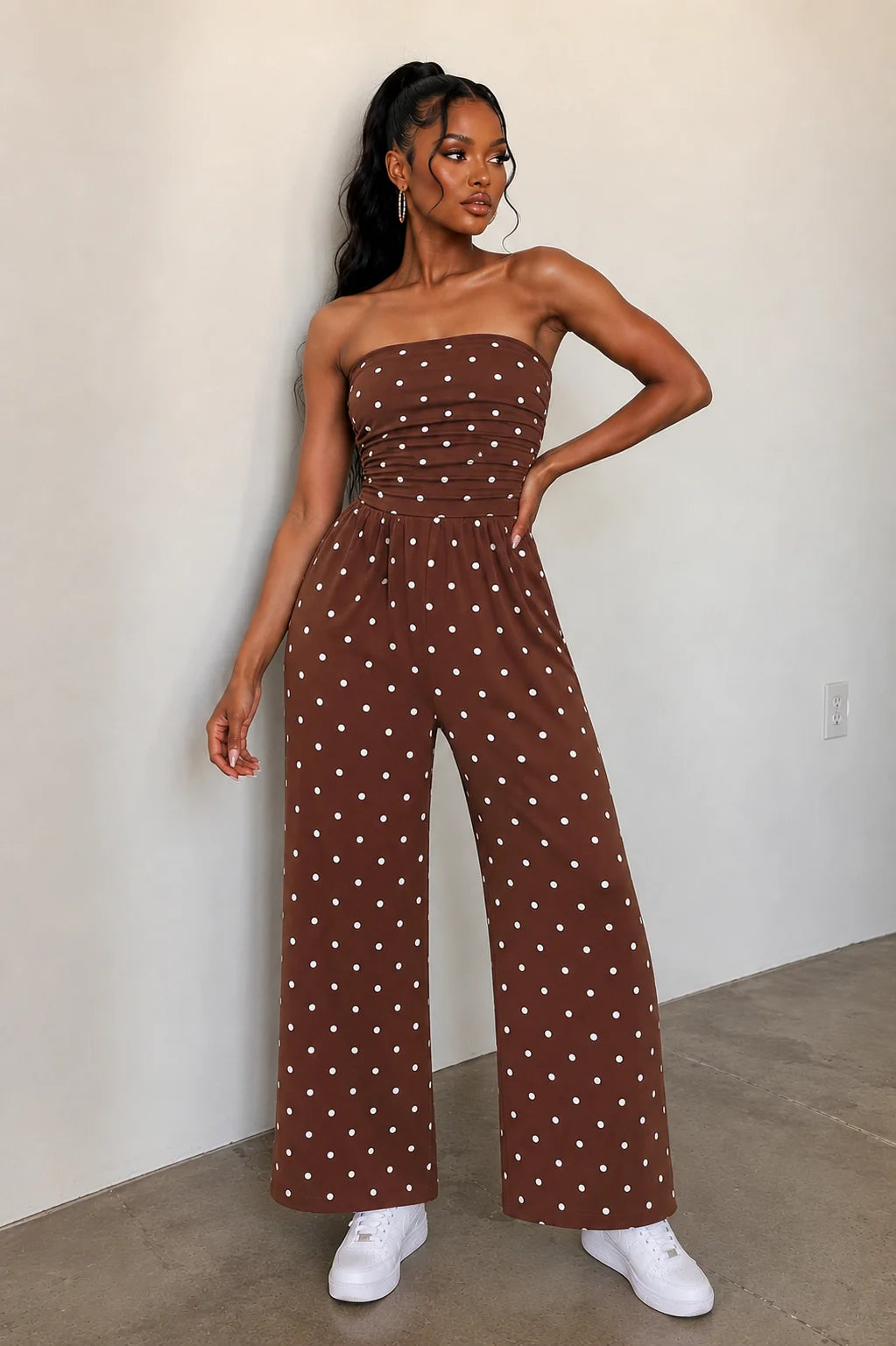 Royal POLKA DOT TUBE JUMPSUIT
