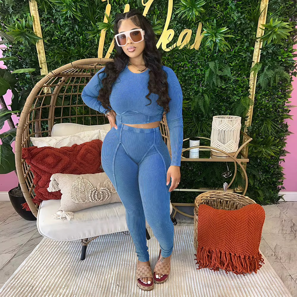 Royal Sculpt Ribbed Two-Piece Set