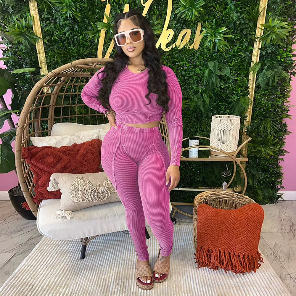 Royal Sculpt Ribbed Two-Piece Set