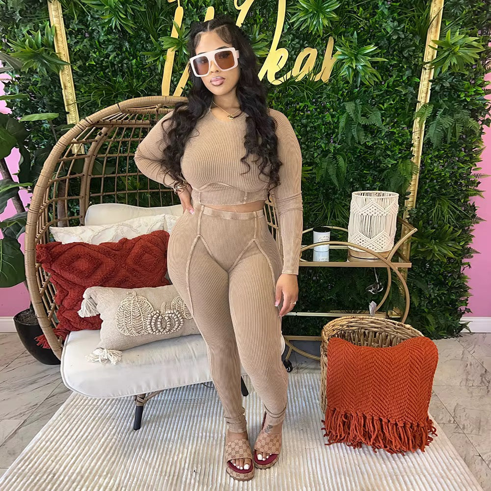 Royal Sculpt Ribbed Two-Piece Set