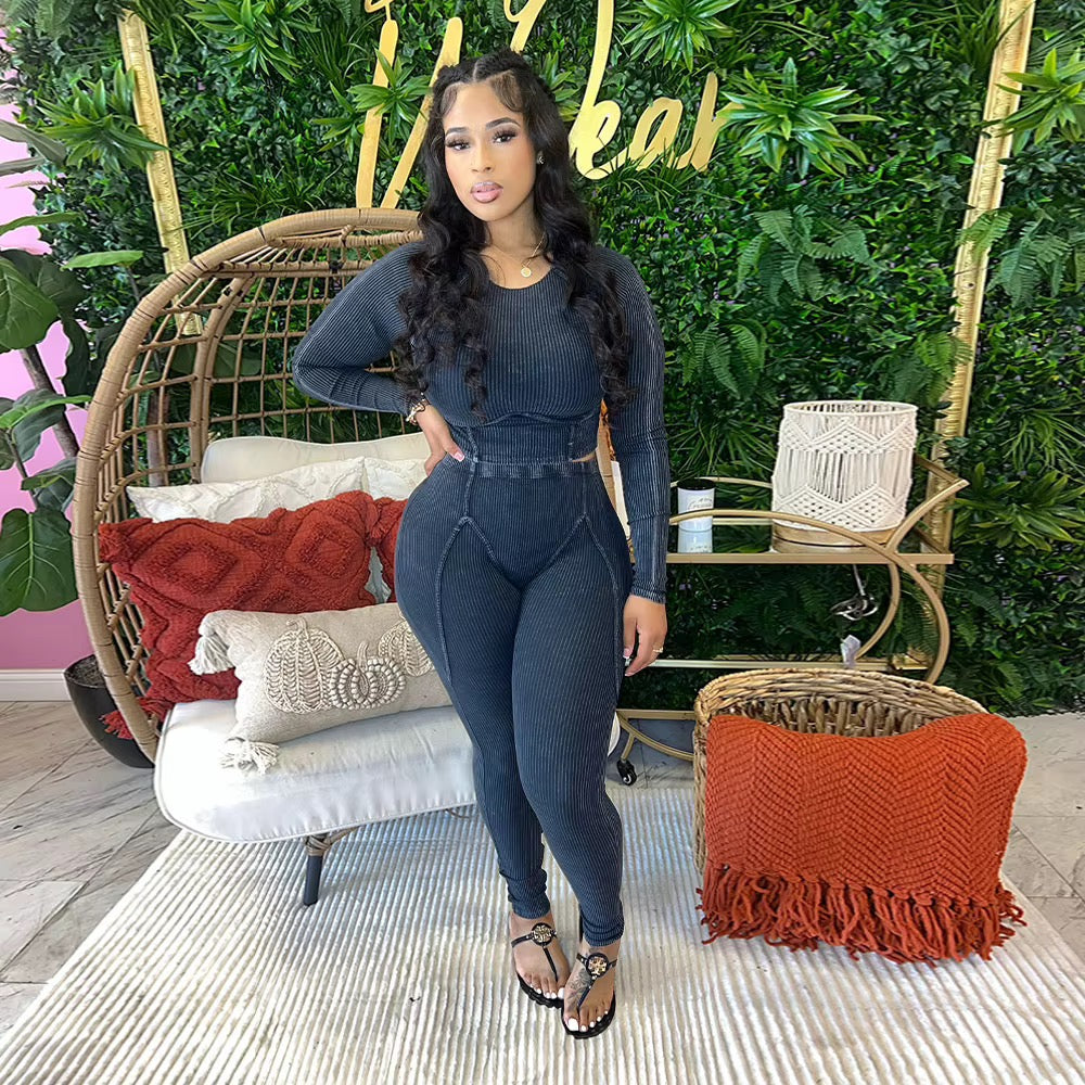 Royal Sculpt Ribbed Two-Piece Set
